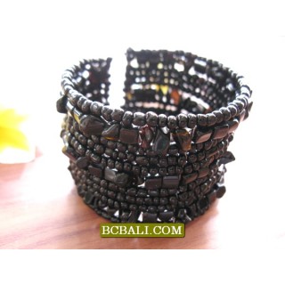 Beads Stones Cuff Bracelets Ethnic Women Fashion